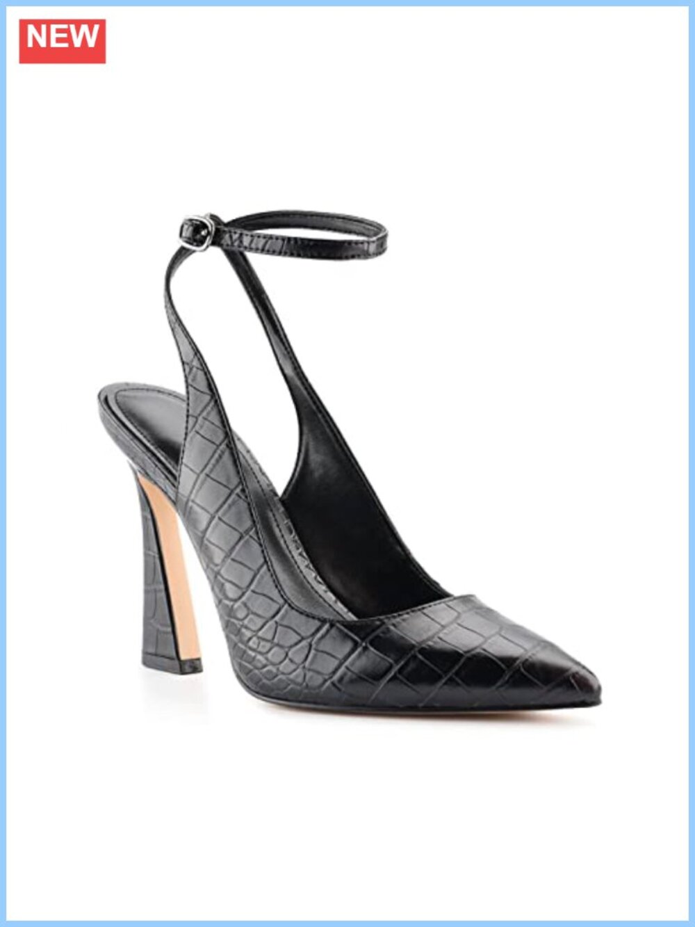 Womens Closed Toe Slingback High Heel Pumps Pointed Toe Dress Shoes Ankle Strap